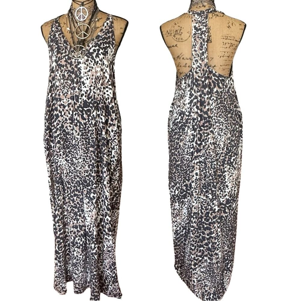 Lovestitch women's Backless racerback Leopard Print Dress SIZE M - MED - MEDIUM